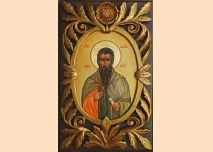 Icon of St. Ivan Rilski, tempera paints, wood carving