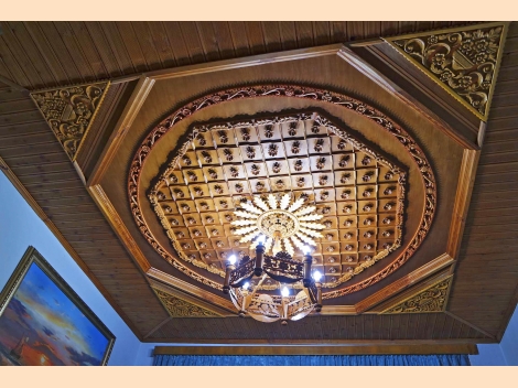 Unique carved ceiling